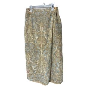 Chelsea Cambell 100% Silk Paisley Print Wrap Skirt‎ Size 8 Petite